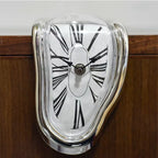 Melting Clock Funny Art Design Nordic Surrealist Desk Table Clock Silent Home Decorative Melting Time Flow Creative Desk Clock