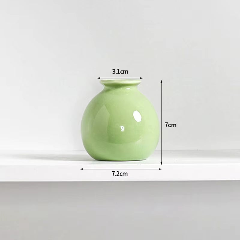 Mini Ceramics Vase Interior Accessories Ceramic Vase Desktop Ornament Flower Arrangement Vase Art Flower Vase Decorative Vase