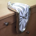 Melting Clock Funny Art Design Nordic Surrealist Desk Table Clock Silent Home Decorative Melting Time Flow Creative Desk Clock