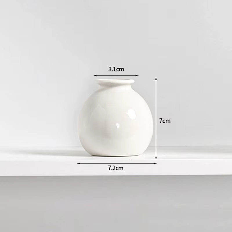Mini Ceramics Vase Interior Accessories Ceramic Vase Desktop Ornament Flower Arrangement Vase Art Flower Vase Decorative Vase