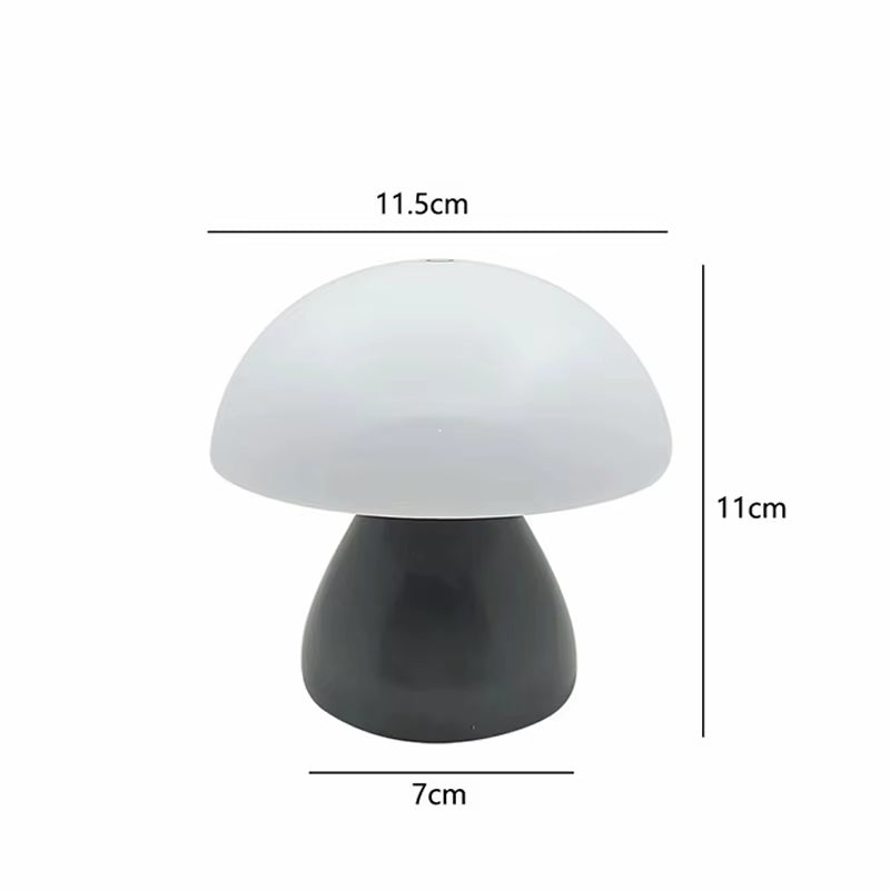 Mushroom Led Table Lamp Charging Touch Desk Coffee Bar, Hotel Bedroom Decoration, Nordic Creative Atmosphere, Small Night Light
