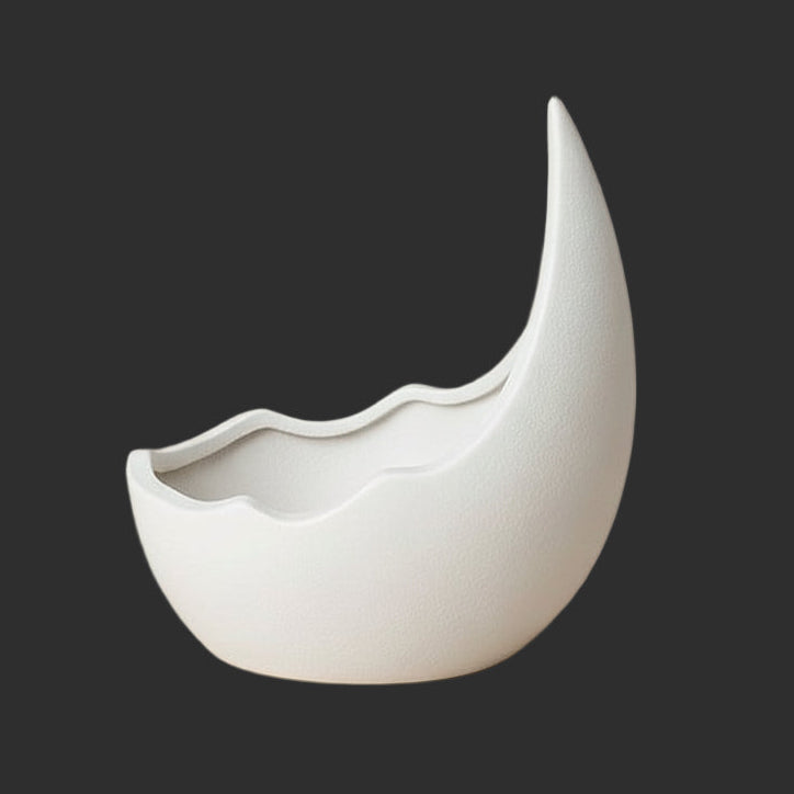 Rhinoceros Horn Shape Ceramic Flower Pot Green Plant Pot Succulent Planter Cactus Bonsai Pot Flower Container Home Decoration