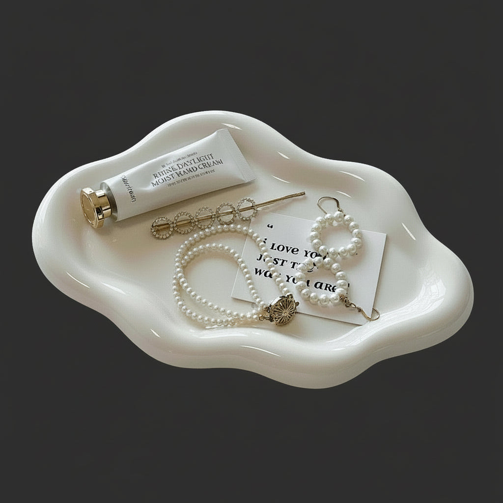 Cloud Shaped Resin Tray, Nordic Style Jewelry Storage Tray, Jewelry Collection Decorative Tray, Jewelry Display Tray, Women'S Gift, Home Decor Bedroom Decor