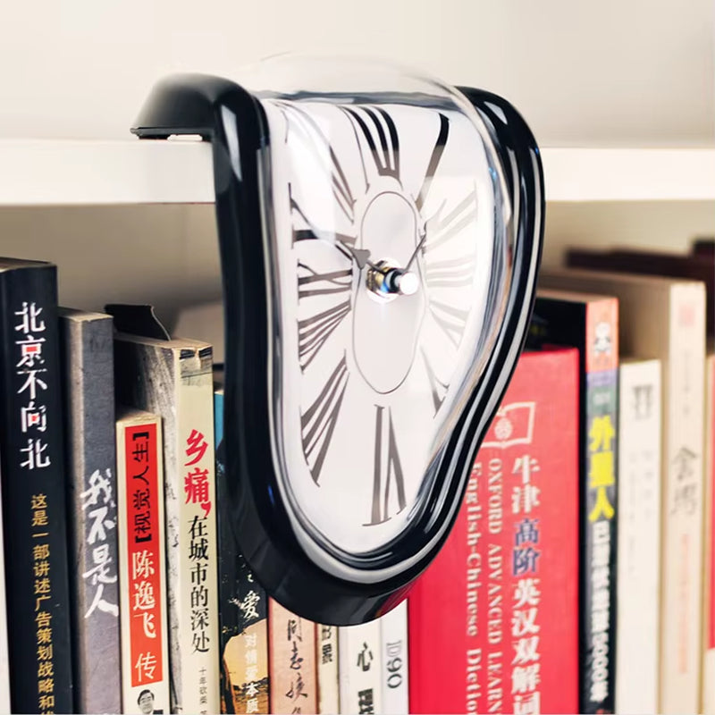 Melting Clock Funny Art Design Nordic Surrealist Desk Table Clock Silent Home Decorative Melting Time Flow Creative Desk Clock
