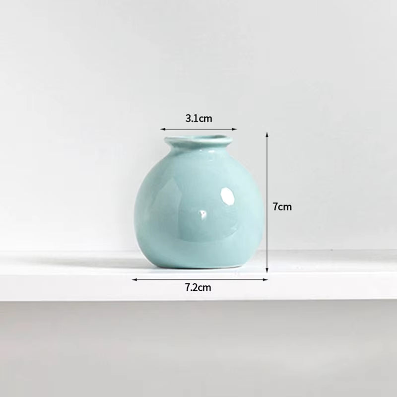Mini Ceramics Vase Interior Accessories Ceramic Vase Desktop Ornament Flower Arrangement Vase Art Flower Vase Decorative Vase