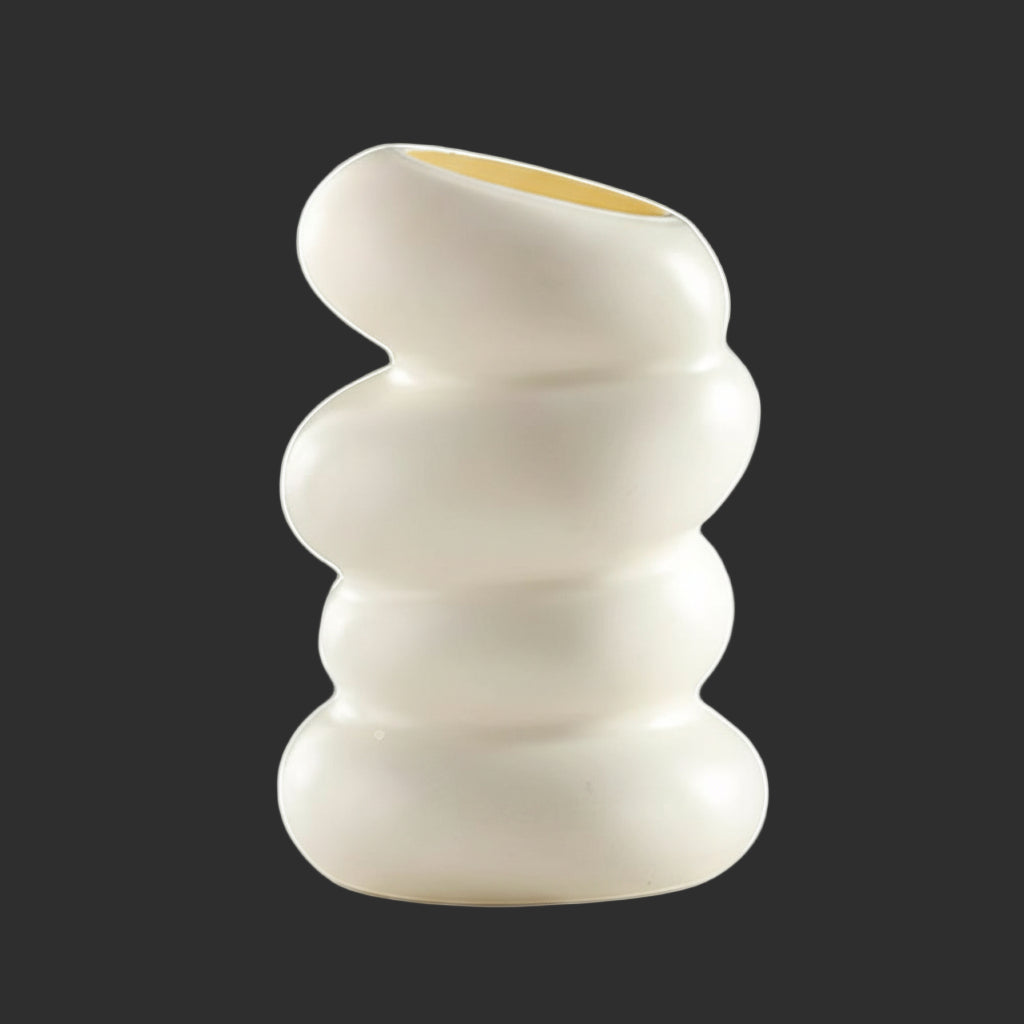 1PC Spiral Vase Home Vase Decoration Flower Decorative Twist Vase for Living Room Dining Table Office Holiday Party Decor