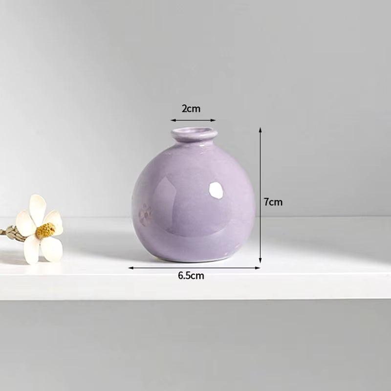 Mini Ceramics Vase Interior Accessories Ceramic Vase Desktop Ornament Flower Arrangement Vase Art Flower Vase Decorative Vase