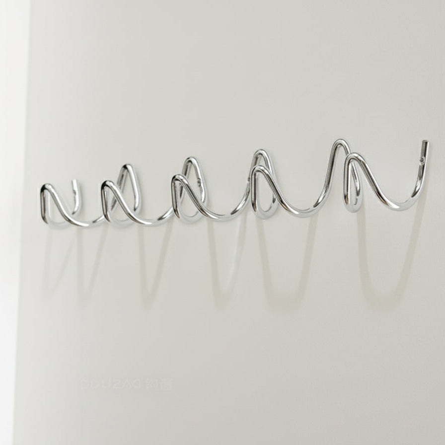 MOMO Minimalist Hooks Entry Bauhaus Coat Rack Wall Hanging Wall behind Door Entryway Clothes Hat Hooks Electroplated Metal Hooks