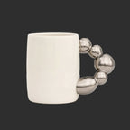 -Nordic Silver Ceramic Coffee Cup, Creative Luxury Mug, Kitchen Drink Set, Milk Cup Gift, Home Decoration, 2023