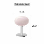 Lollipop Table Lamp Medieval Cream Glass Lamp Living Room Bedroom Study Simple Atmosphere Retro Glass Standing Lamp Home Decor