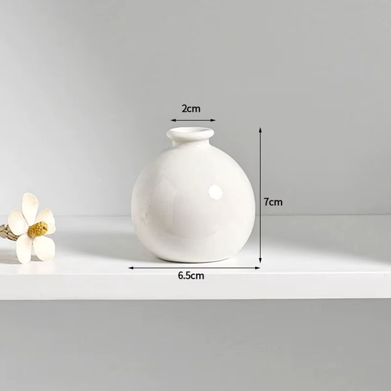 Mini Ceramics Vase Interior Accessories Ceramic Vase Desktop Ornament Flower Arrangement Vase Art Flower Vase Decorative Vase