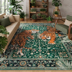 Rug for Living Room Carpet Jungle Tiger Home Decoration Large Area Bedroom Plush Floor Mat Machine Washable Coffee Table Rugs 러그