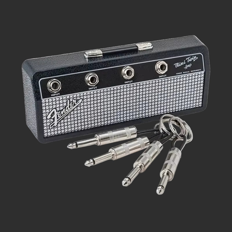 Music Key Storage Frame Fender Guitar Wall Mount Key Ring Holder Vintage Vintage Amp Key Ring Holder Home Decoration Gift 2.0