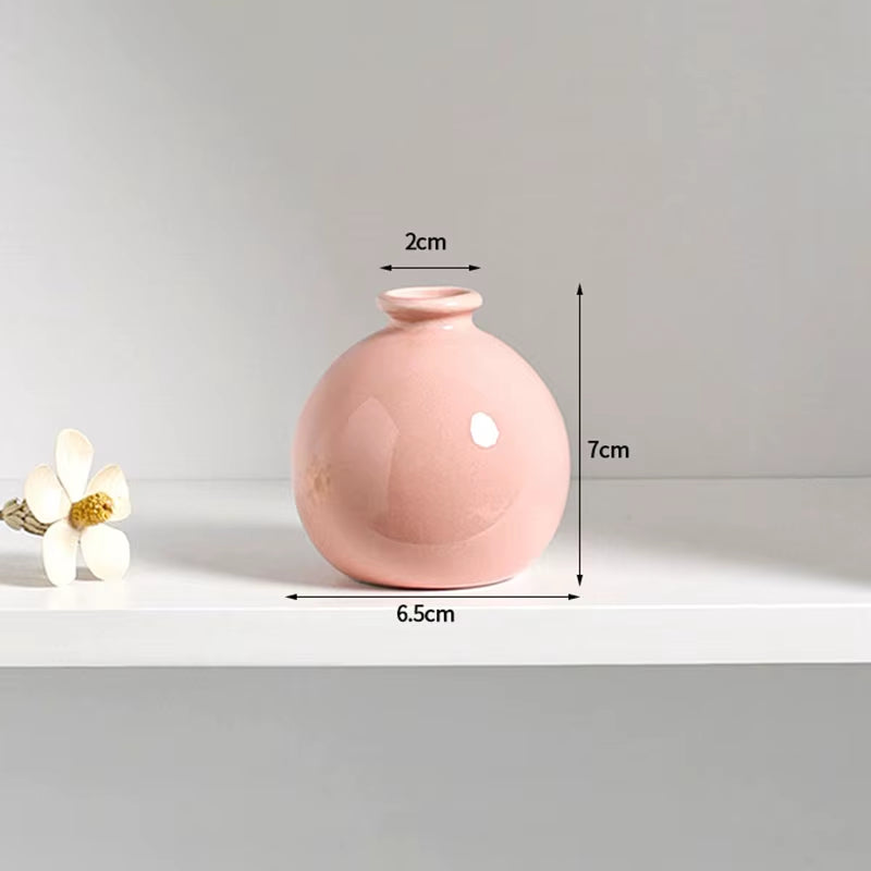 Mini Ceramics Vase Interior Accessories Ceramic Vase Desktop Ornament Flower Arrangement Vase Art Flower Vase Decorative Vase