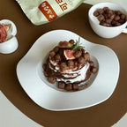 8Inch Ceramic Dish Set Snack Plate Wave Side Dish Plate Cake Decorative Tray Oragnizer Holder Ceramic Plate Tableware