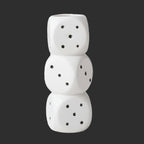 Creative Dice Shape Ceramic Vase Desk Decoration Flower Arrangement Artificial Flowers Decorative Vases Room Aesthetic Decor