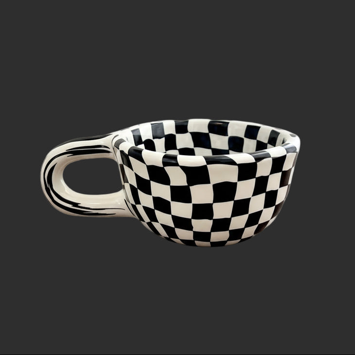 1Pc Ceramic Mugs Coffee Cups Irregular Flower Milk Tea Cup Ins Korean Style Oatmeal Breakfast Mug Drinkware Kitchen