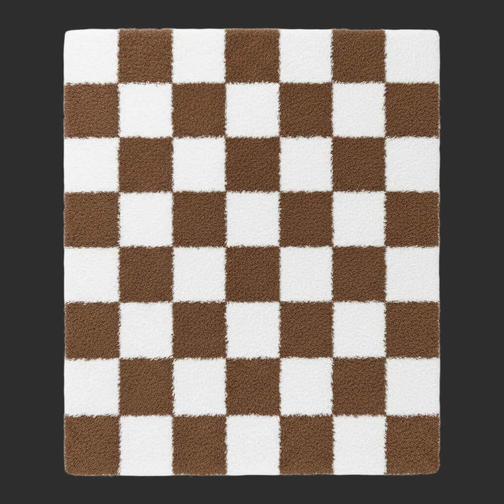 Checkered Rug 6X9 4X6 5X8 8X10 for Living Room, Black and White Modern Shag Rug Washable Non-Slip Large Area Rug Super Soft Indoor Fuzzy Carpet Fluffy Rugs for Bedroom Home Aesthetic Decor