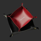 Nordic Leather Desktop Storage Tray Pu Leather Jewelry Cosmetic Key Storage Tray Desktop Folding Organizer Storage Box for Home