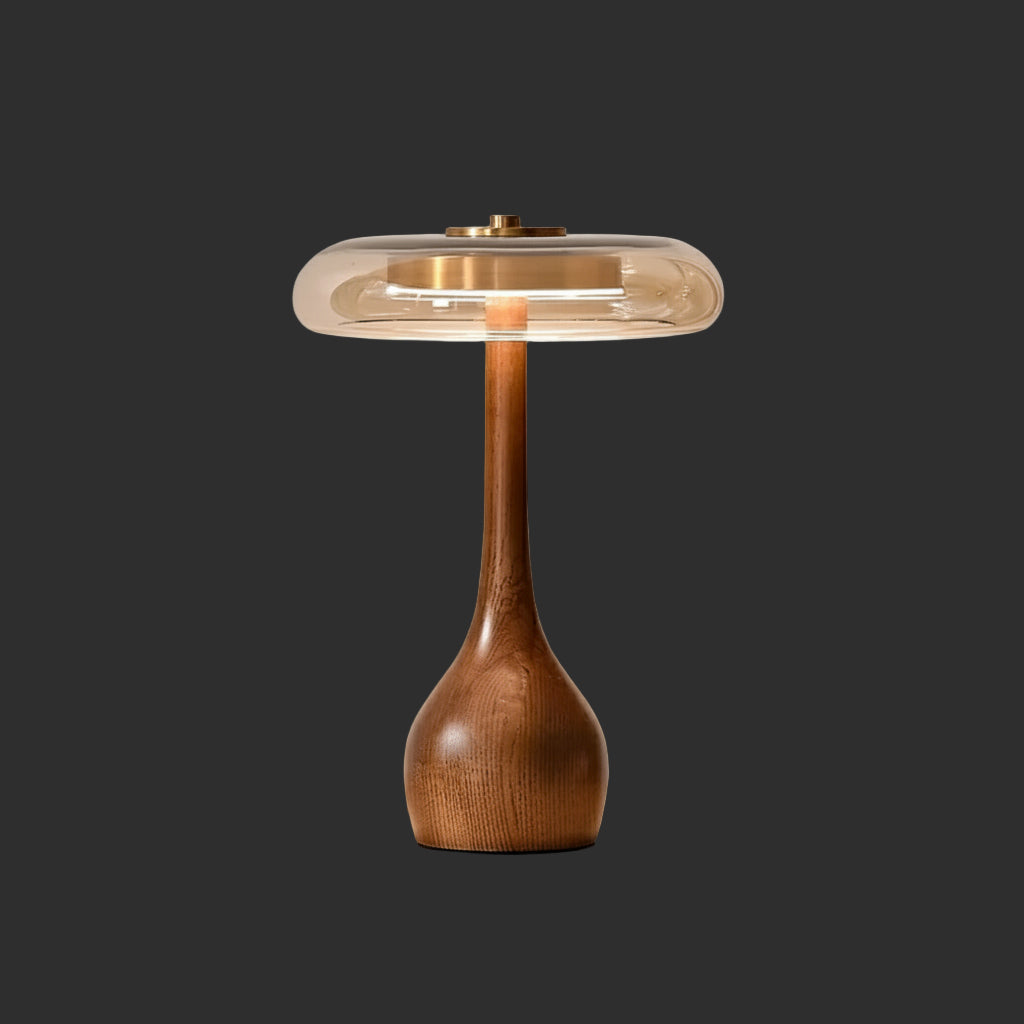 Retro Style Floor Lamp Wooden French Desk Lamp for Bedroom Living Room Study Room Hotel Bedside Table Lamp Glass Table Light