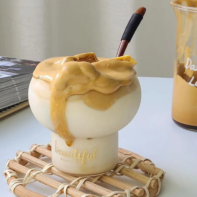 Cocktails Cups Household Latte Coffee Mug Heat Resistant Yogurt Dessert Wine Glass Cup Breakfast Drinking Glasses Drinkware Bar