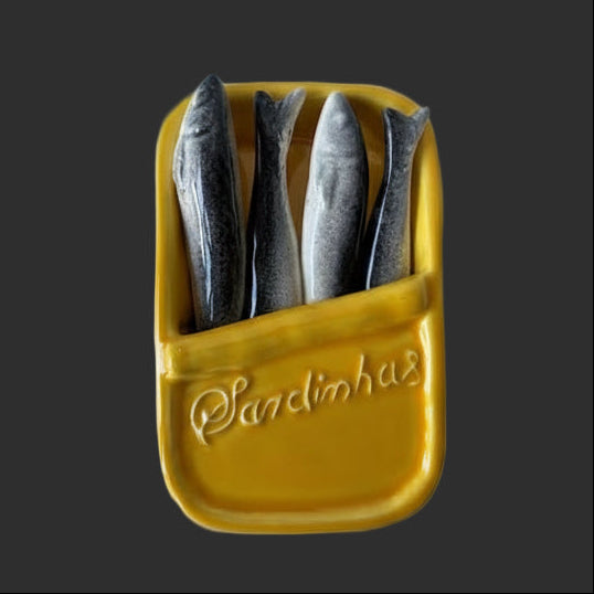 Portuguese Ceramic Sardine Tin – Handmade & Ready to Impress (No Can Opener Needed)