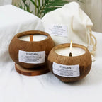 300G Coconut Shell Scented Sandle Essential Oil Fragrance Ornament Hand-Made Coconut Shell Scented Candle Can Burn More than 50