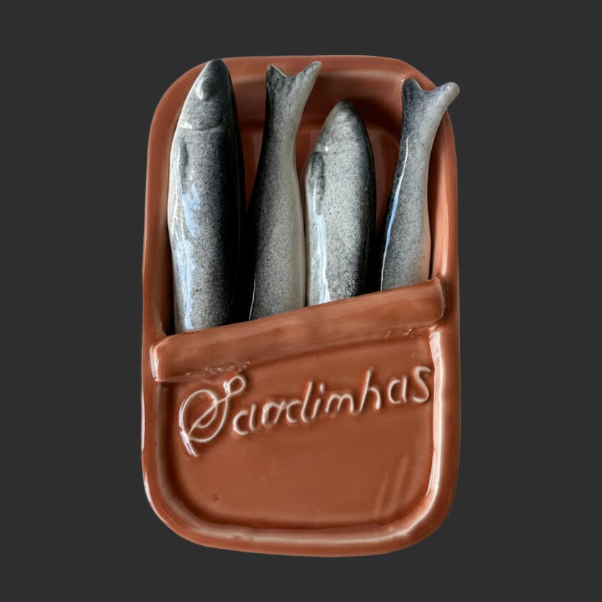 Portuguese Ceramic Sardine Tin – Handmade & Ready to Impress (No Can Opener Needed)