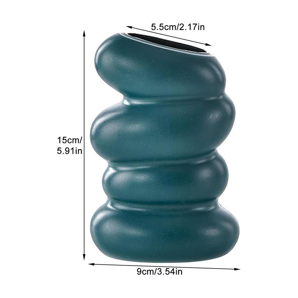 1PC Spiral Vase Home Vase Decoration Flower Decorative Twist Vase for Living Room Dining Table Office Holiday Party Decor