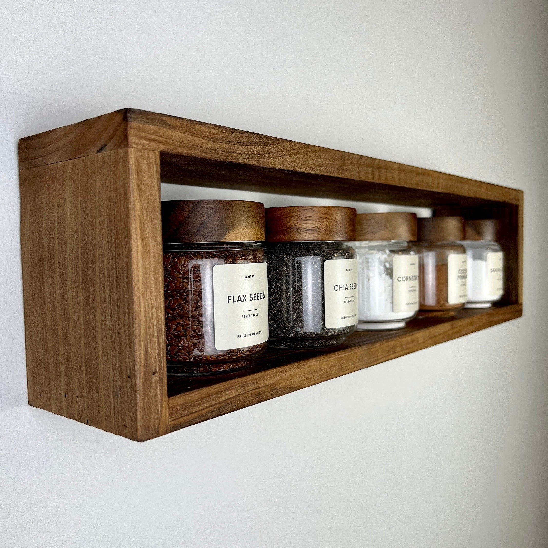 Handmade Floating Rectangle Shelf, Minimalist Bathroom Storage, Kitchen Wood Shelf, Mid Century Modern Toilet Paper Holder, Wall Décor