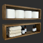 Handmade Floating Rectangle Shelf, Minimalist Bathroom Storage, Kitchen Wood Shelf, Mid Century Modern Toilet Paper Holder, Wall Décor